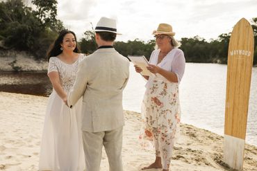 Wedding at 2nd Lagoon Bribie Surf