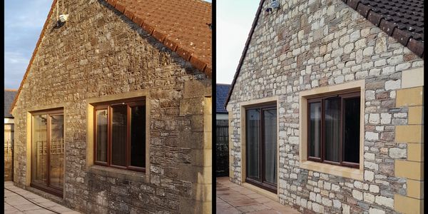 Steam cleaning stone walls, pressure washing, gutter clearing Bristol and Bath