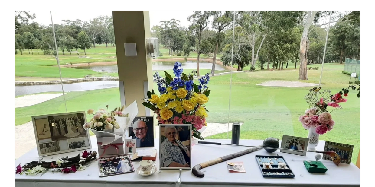 Personalised memorial options can include a memorial table with flowers, photos, and memorabilia.