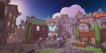 Medieval themed stylized Roblox map