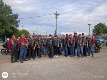 Legion riders with AMVET riders at LAX Speedway.