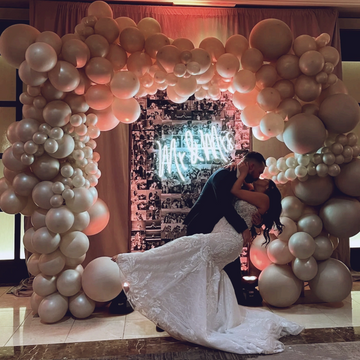 Wedding couple custom backdrop tailored for social night