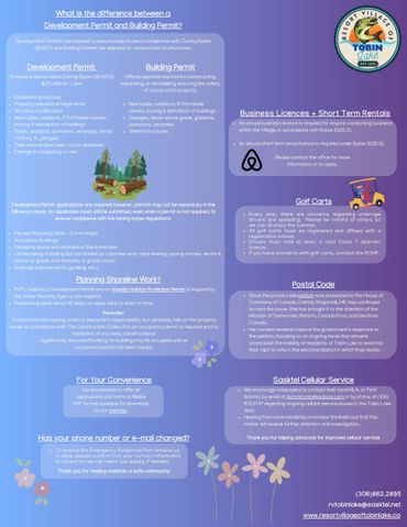 Infographic explaining differences between development and building permits with related regulations.