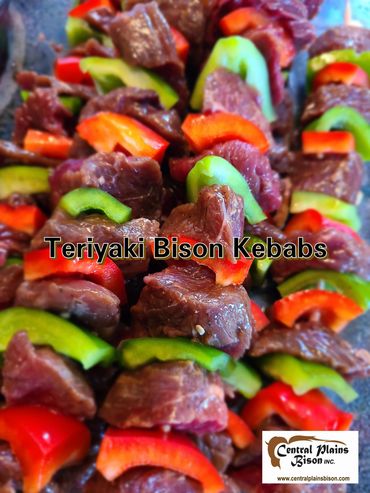 Bison kebabs kabobs Central Plains Bison Inc.