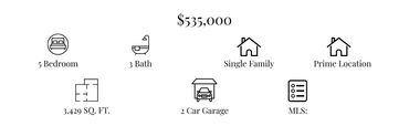 Real estate listing with price and home features.