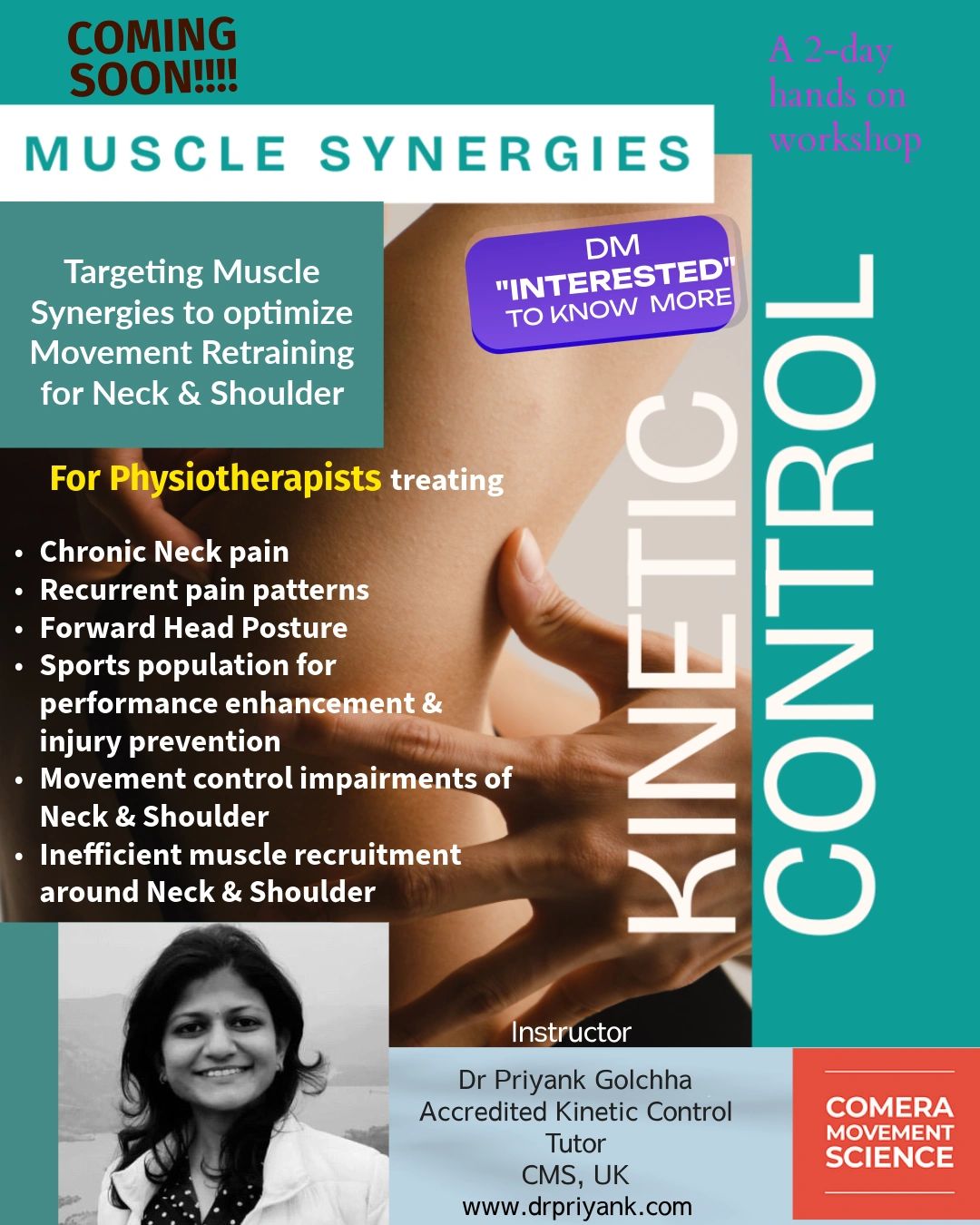 Workshop on Muscle Synergies for neck and shoulder pain.