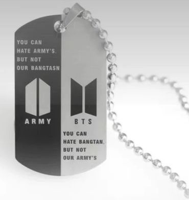 KPOP BTS-themed dog tag