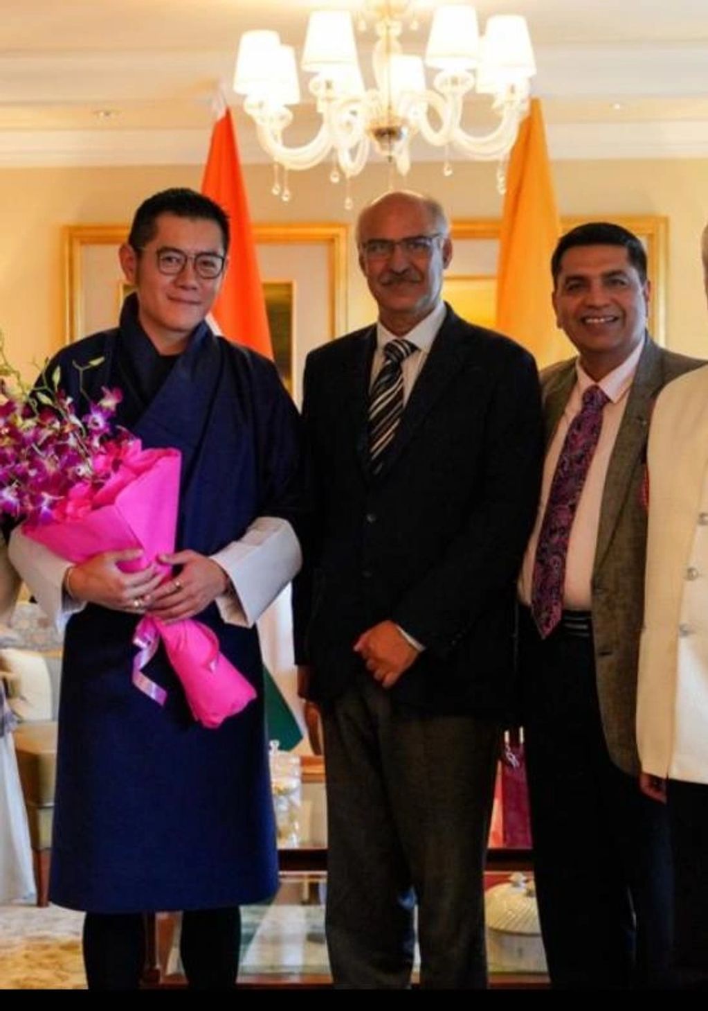 WITH THE KING OF BHUTAN MR. GYALPO JIGME KHESAR NAMGYEL WANGCHUCK