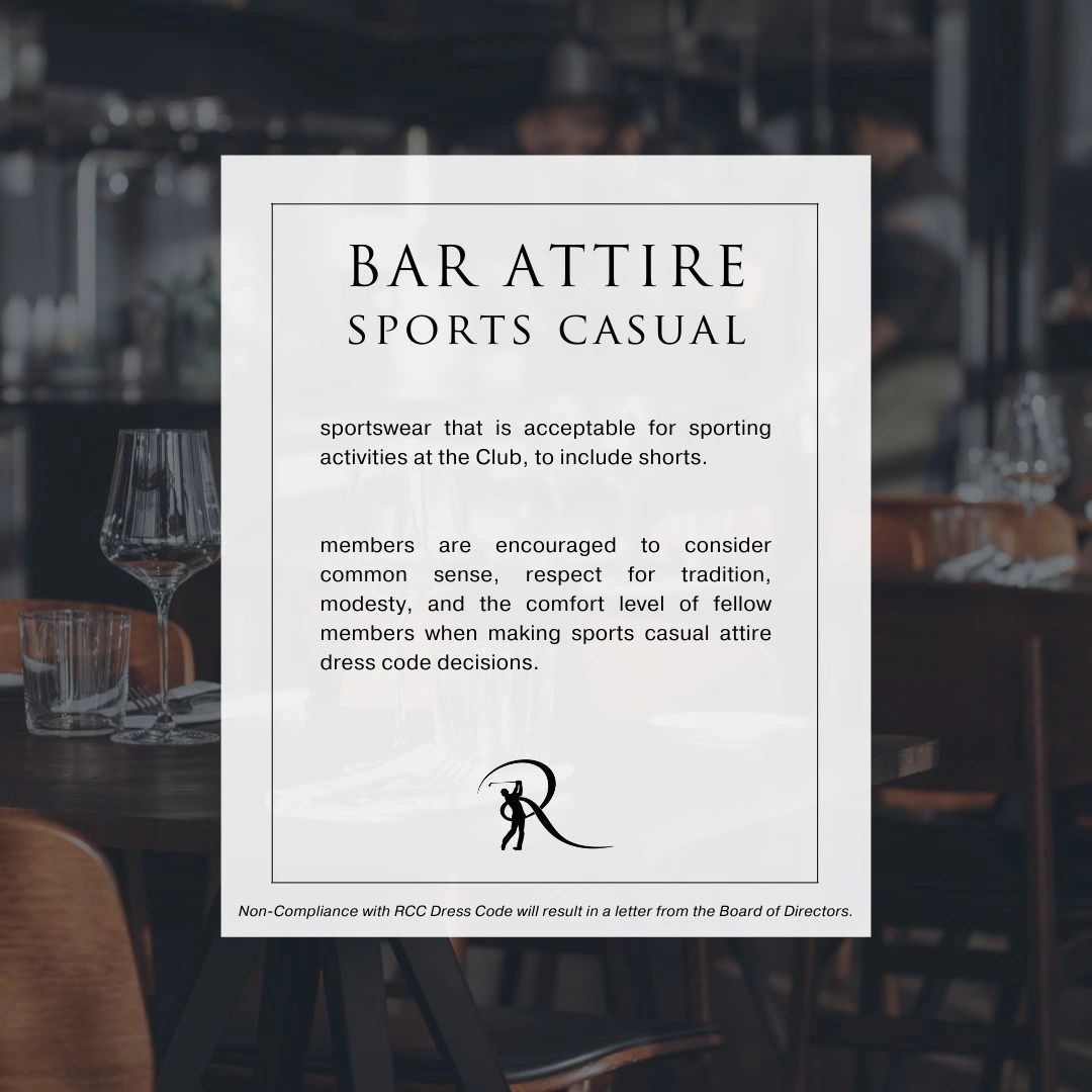 Dress Code Policy | Riverside Country Club