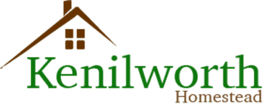 Kenilworth Homestead logo with a house roof and window.