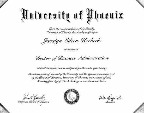 Dr. Jacalyn Kerbeck holds a Doctorate in Business Administration from University of Phoenix. 