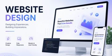 Modern website design showcasing creativity, responsiveness, and user-friendliness.