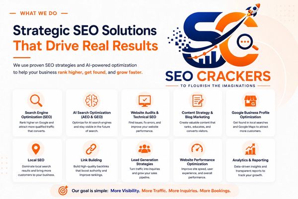 SEO Crackers offers strategic SEO solutions to boost business visibility and growth.