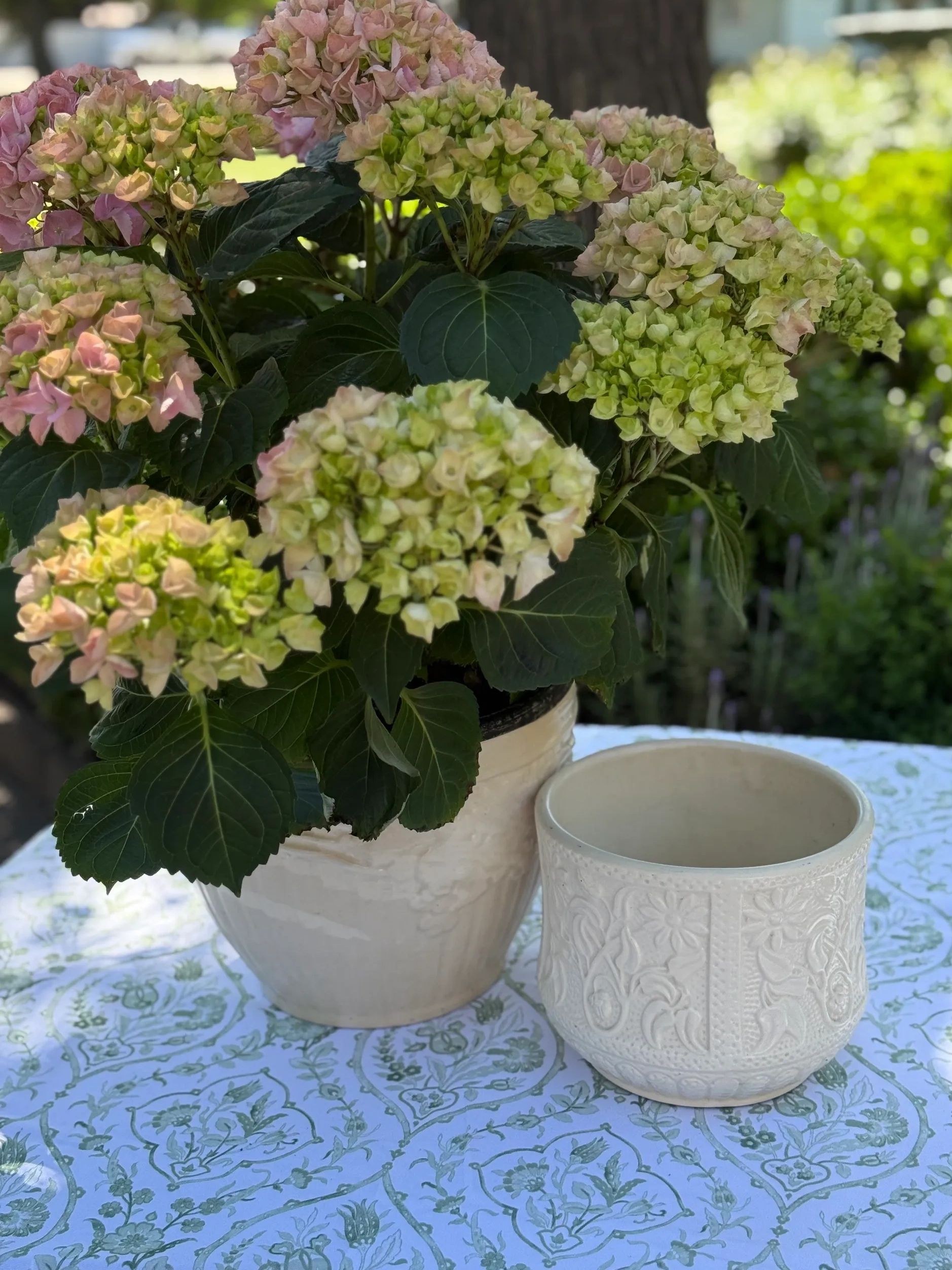 Red Wing Rill planters in white.