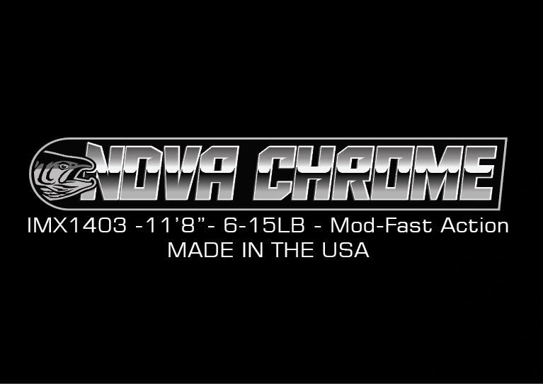 Nova Chrome IMX1403 11ft 8in 6-15lb 2 piece, Mod-Fast Action Blank