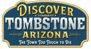 Discover Tombstone Arizona town logo.
