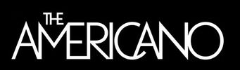 Logo with the text 'THE AMERICANO' in white on a black background.