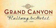 Grand Canyon Railway &amp; Hotel logo, established 1901.