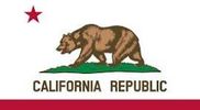 California state flag with bear and star.