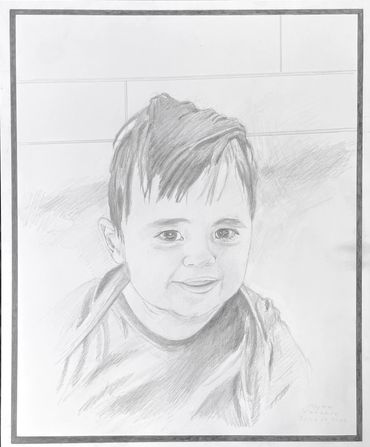 Portrait of Payam, 2025, graphite on paper, 17x14 in. *private collection