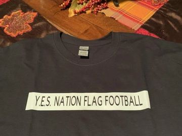 yes national flag football text on tshirt 