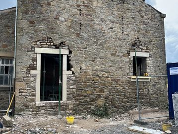 Existing barn renovations. Door and window opening 