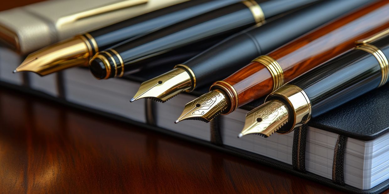 collection of fountain pens