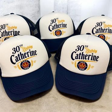 Trucker Hats for a 30th Birthday 