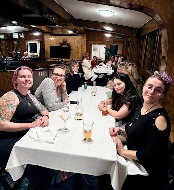 Event attendees enjoying the evening/photo courtesy of Boat Safe Chicago  Captain Kelli Kovach Kelly Kovach women making waves women on water boat safety networking
