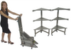 2 shelving in the transport mode and 2 mounted ready to use�