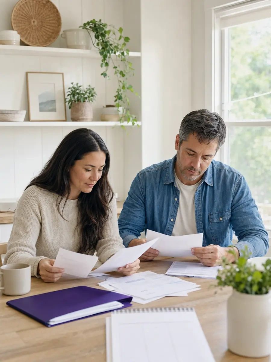 A Northeast Florida household organizing medical bills and household expenses after an recovery