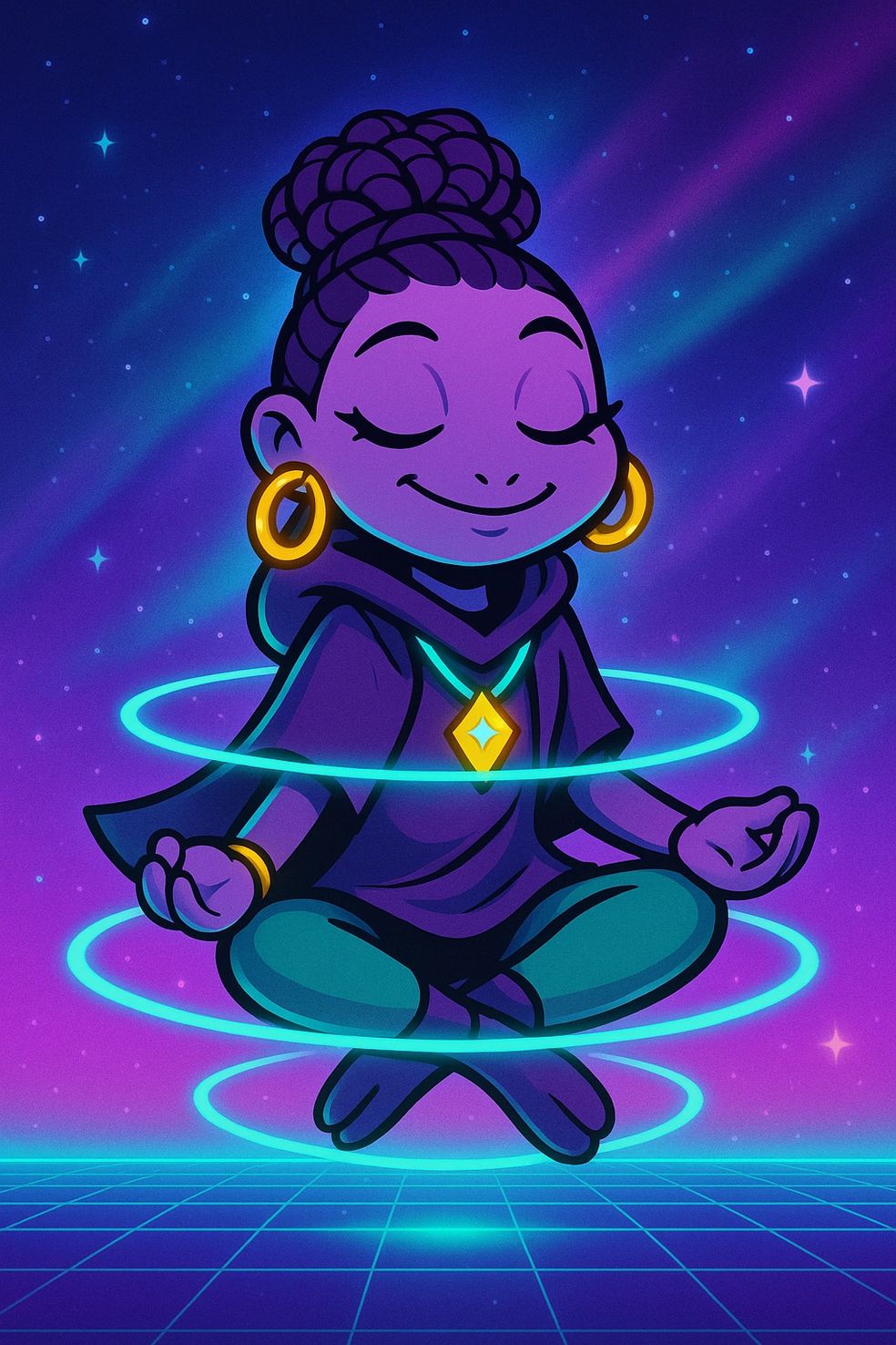 Tall mystic character hovering