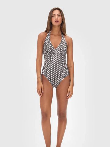 Ellery and Moss Janet Halterneck One Piece - Geo Print