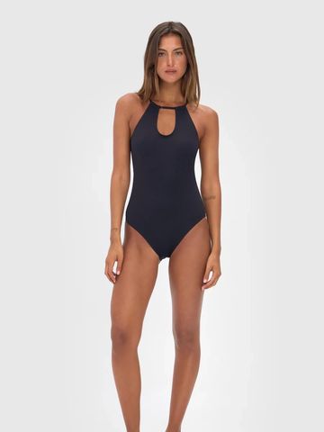 Ellery and Moss Emma One Piece Swimsuit - Black Ribbed