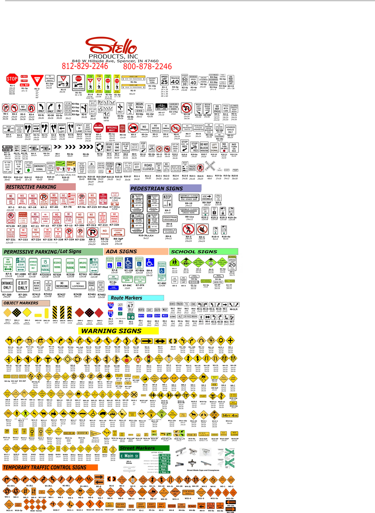 MUTCD Reference Chart