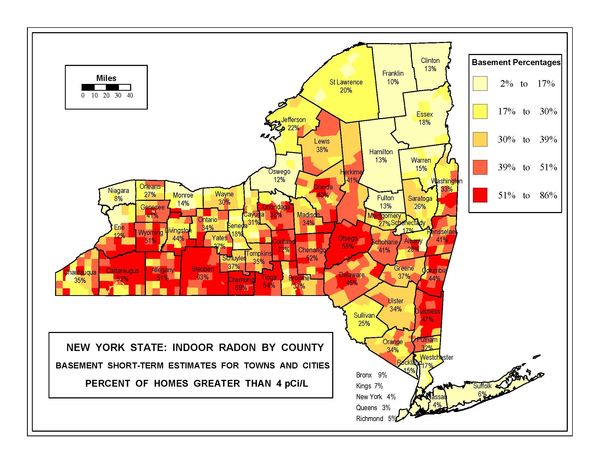 NY state Radon Map