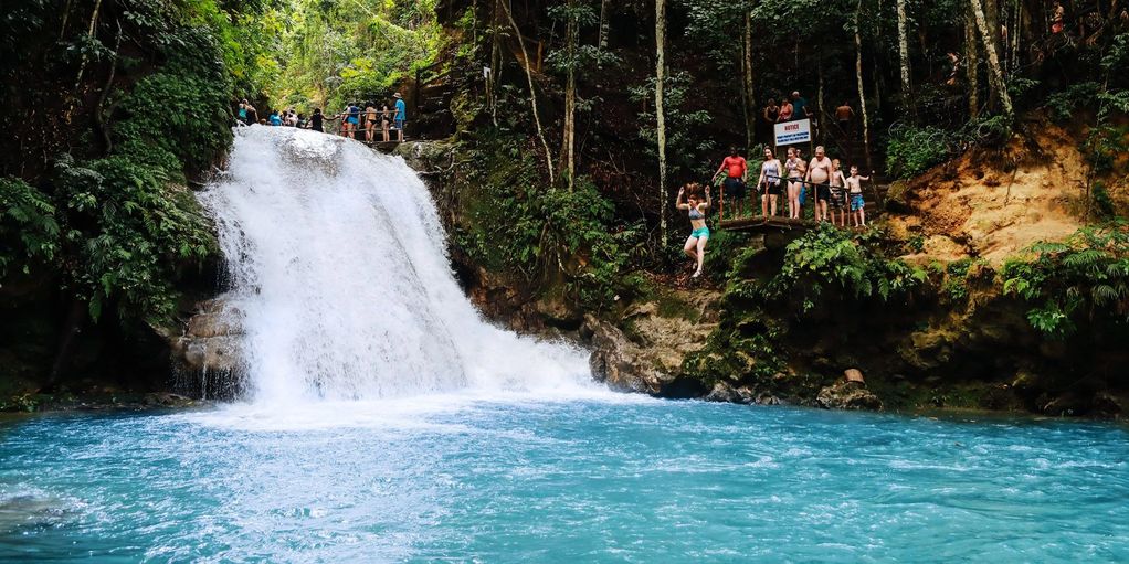 Blue Hole Waterfall Ochi Rios, Jamaica Tours and Excursions. Get There Tour