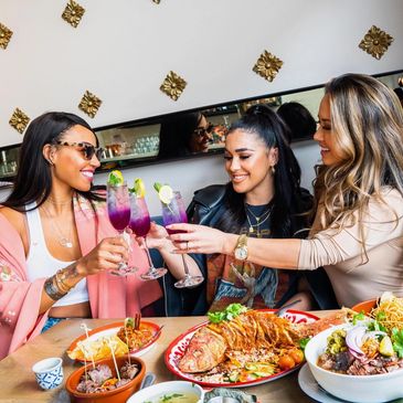 Girls enjoying drinks