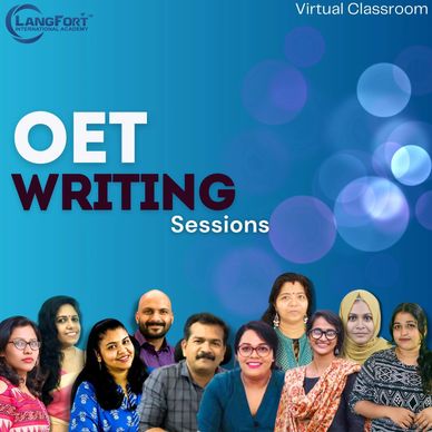 OET Writing Sessions by LangFort International Academy with expert instructors.