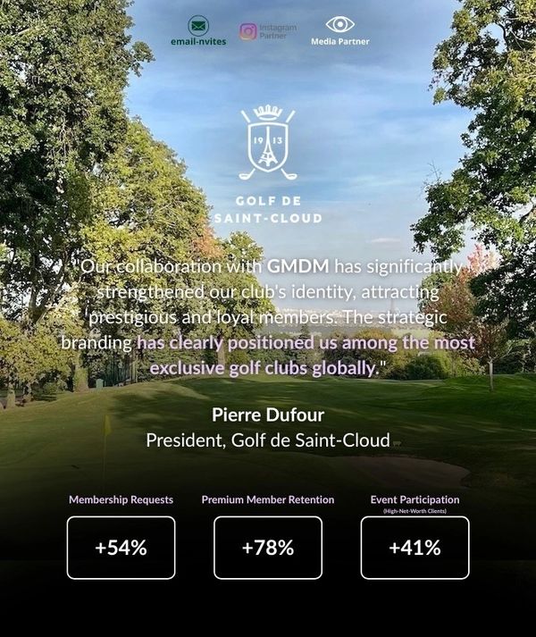 GMDM repositioned Golf de Saint-Cloud as one of the world’s most exclusive clubs