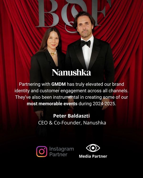 GMDM elevated Nanushka’s brand identity and engagement, producing some of their most iconic luxury events.