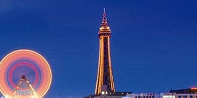 Blackpool in the evening. 