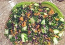 Organic Avocado Super Salad for weight loss and wellness programs 