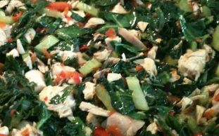 Healthy Saute Chicken & Organic Vegetables for weight loss and wellness programs 