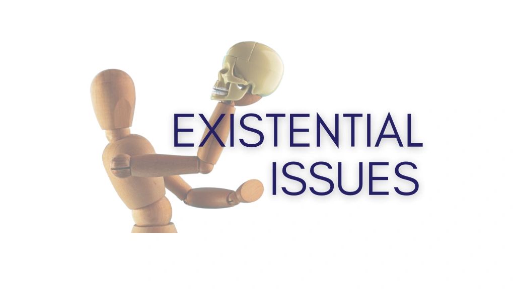Existential issues in the human condition, death, freedom, authorship, isolation, meaninglessness
