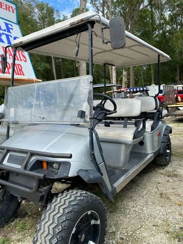 Silver E-Z-GO Golf Cart
