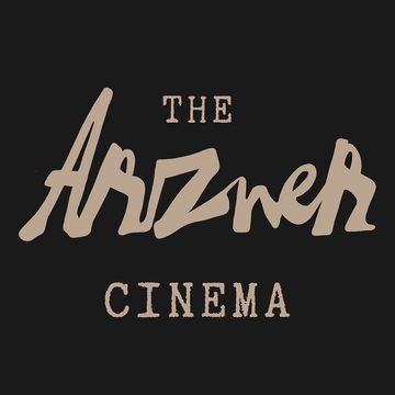 Logo of The Arzner Cinema with stylized text on a black background.