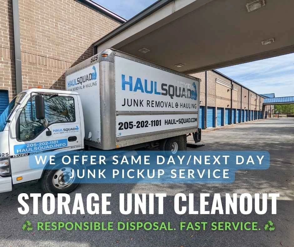 Haul Squad clearing out storage unit – fast, affordable cleanout and hauling with 5-star service