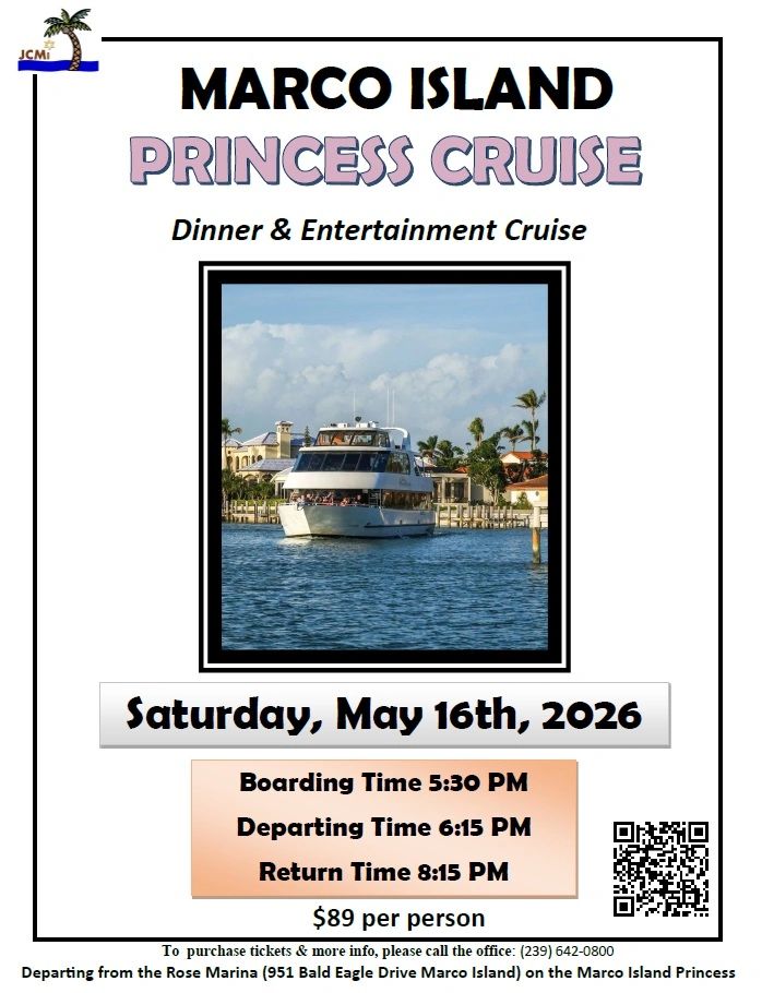Marco Island Princess Cruise offers a dinner and entertainment cruise on May 16, 2026.