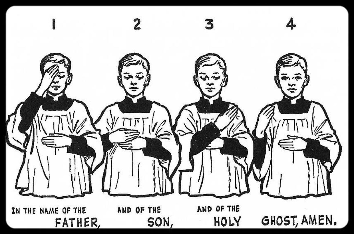 Image of the Catholic Cross the Father, Son, and Holy Father, Amen 
